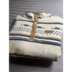 Cinch Mens XXL Polar Fleece Pullover Southwestern Aztec Snap Mock Neck Nwt $110